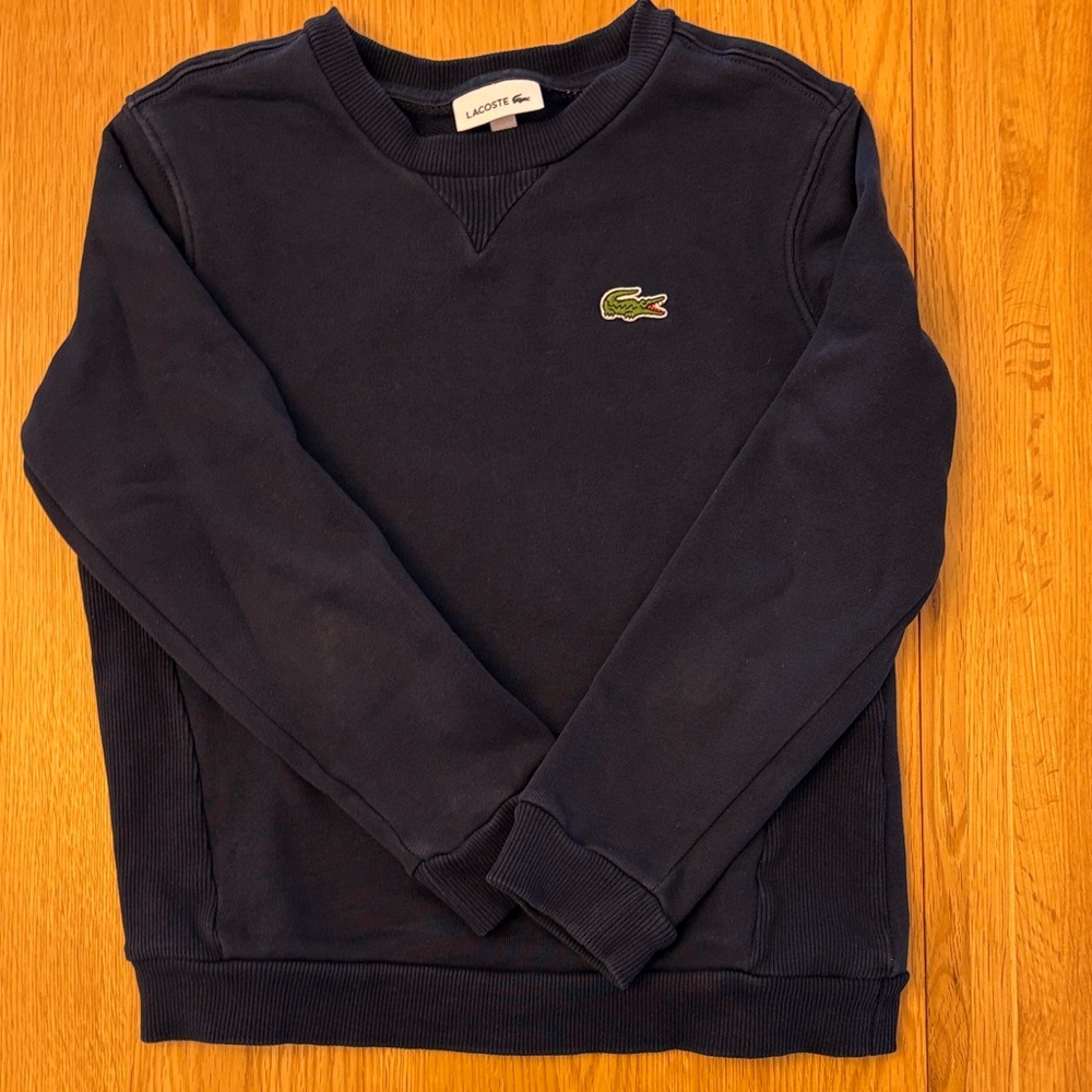 Lacoste Boys Dark Blue Crewneck Sweater